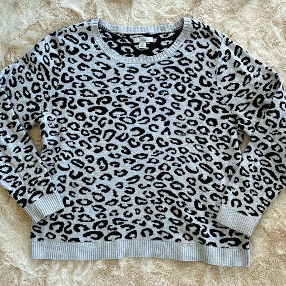 Croft & Barrow leopard print sweater, size Petite XL - Picture 1 of 6